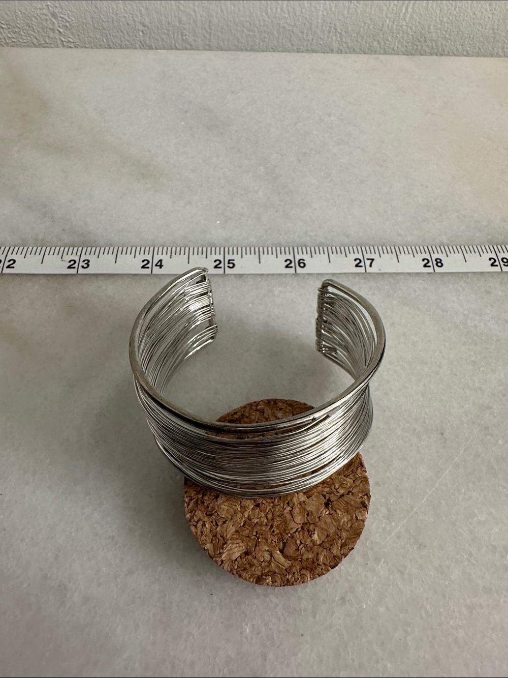 Silver Multi-Strand Wire Cuff Bracelet